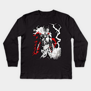 Goddess of Thunder Kids Long Sleeve T-Shirt